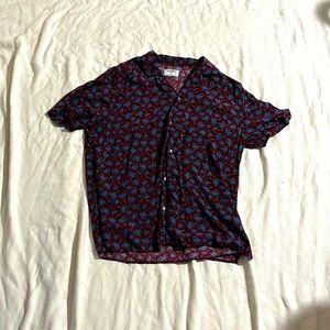 L collar shirt purple with blue palm trees from old navy
